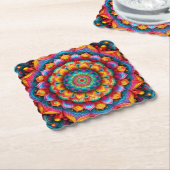 Farbiges geometrisches Mandala-Muster-342678 Untersetzer (angewinkelt)