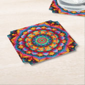 Farbiges geometrisches Mandala-Muster-342678 Untersetzer (angewinkelt)