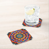 Farbiges geometrisches Mandala-Muster-342678 Untersetzer (Vor Ort)