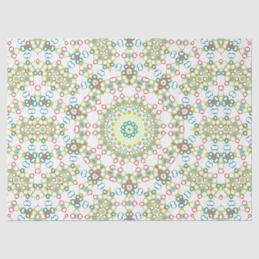 Farbiges geometrisches Mandala-Muster Seidenpapier (Vorderseite)