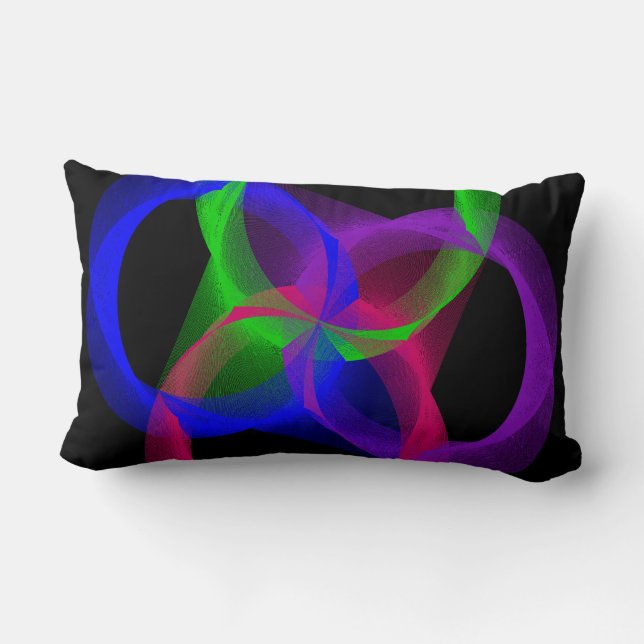 Farbiges geometrisches Mischpult Lendenkissen (Rückseite)