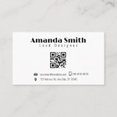 Farbiges geometrisches, modernes Design mit QR-Cod Visitenkarte (Rückseite)