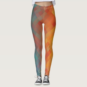 Farbiges geometrisches, modernes Diamantenmuster # Leggings