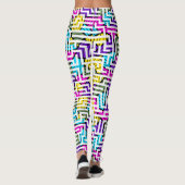 Farbiges geometrisches modernes Muster Leggings (Rückseite)