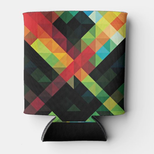 Farbiges geometrisches Mosaikmuster Dosenkühler (Vorderseite)
