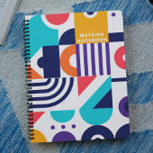 Farbiges geometrisches Muster Abstrakt Art Monogra Notizblock