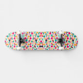 Farbiges geometrisches Muster - All-Over-Print Skateboard (Horizontal)