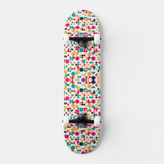 Farbiges geometrisches Muster - All-Over-Print Skateboard (Vorderseite)