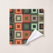 Farbiges geometrisches Muster auf dem konzentrisch Badhandtuch Set (Waschlappen)