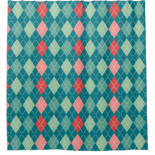 Farbiges geometrisches Muster aus Harlequin Duschvorhang