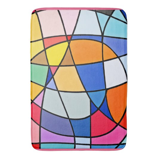Farbiges geometrisches Muster Badematte (Vorderseite Vertikal)