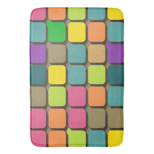 Farbiges geometrisches Muster Badematte (Vorderseite Vertikal)