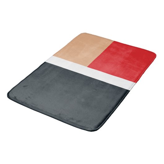 Farbiges geometrisches Muster Badematte (Schrägansicht)