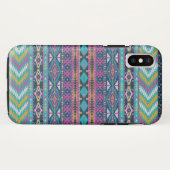 Farbiges geometrisches Muster Case-Mate iPhone Hülle (Rückseite (Horizontal))