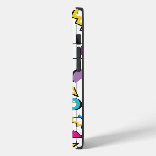 Farbiges geometrisches Muster der 80er Jahre Case-Mate iPhone Hülle (Rückseite / Links)