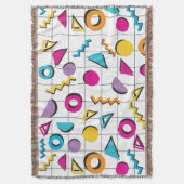 Farbiges geometrisches Muster der 80er Jahre Decke (Vorderseite Vertikal)