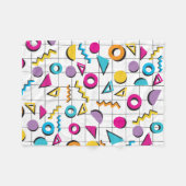 Farbiges geometrisches Muster der 80er Jahre Fleecedecke (Vorderseite (Horizontal))