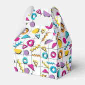 Farbiges geometrisches Muster der 80er Jahre Geschenkschachtel (Rückseite)