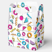 Farbiges geometrisches Muster der 80er Jahre Geschenkschachtel (Geöffnet)