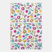 Farbiges geometrisches Muster der 80er Jahre Geschirrtuch (Vertikal)