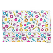 Farbiges geometrisches Muster der 80er Jahre Kissenbezug (Vorderseite-Links)