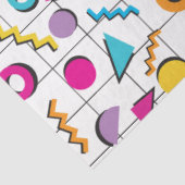 Farbiges geometrisches Muster der 80er Jahre Seidenpapier (Ausschnitt)