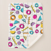 Farbiges geometrisches Muster der 80er Jahre Sherpadecke (Vorderseite)