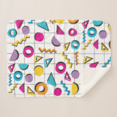 Farbiges geometrisches Muster der 80er Jahre Sherpadecke (Vorderseite (Horizontal))