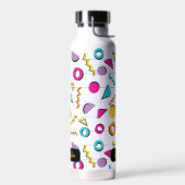 Farbiges geometrisches Muster der 80er Jahre Trinkflasche (Links)