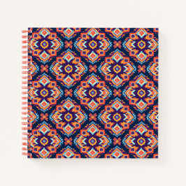 Farbiges geometrisches Muster der Aztec Notizblock