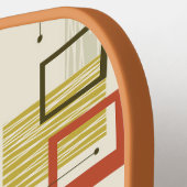 Farbiges geometrisches Muster der Moderne Mitte de Pickleball Schläger (Linke Seite)