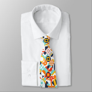 Farbiges geometrisches Muster der Retro Krawatte