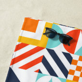 Farbiges geometrisches Muster der Retro Strandtuch (Beispiel)