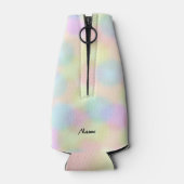 Farbiges geometrisches Muster des Regenbogens Flaschenkühler (Rückseite)