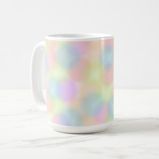 Farbiges geometrisches Muster des Regenbogens Kaffeetasse (Vorderseite Links)