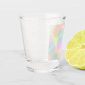 Farbiges geometrisches Muster des Regenbogens Schnapsglas (Links)
