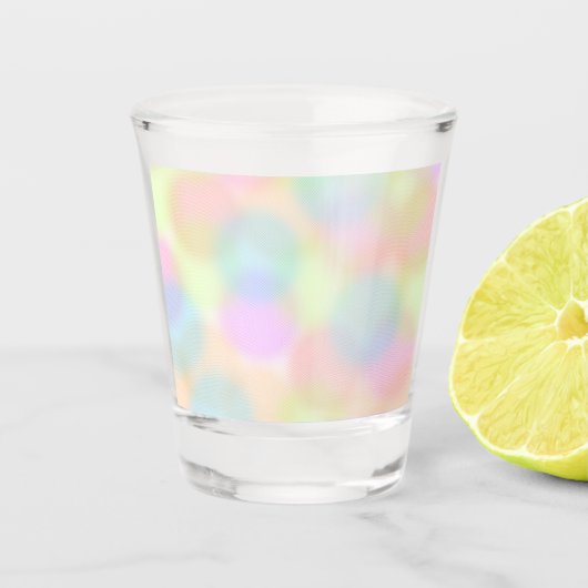 Farbiges geometrisches Muster des Regenbogens Schnapsglas (Vorderseite)