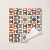Farbiges geometrisches Muster des Retro Mitte des  Badhandtuch Set (Waschlappen)