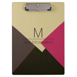 Farbiges geometrisches Muster des Retro-Musters, M Klemmbrett