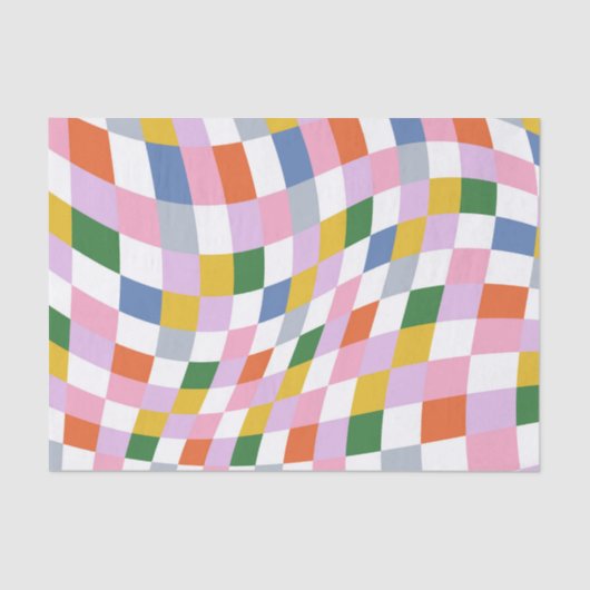 Farbiges geometrisches Muster des Retro Seidenpapier (Vorderseite)