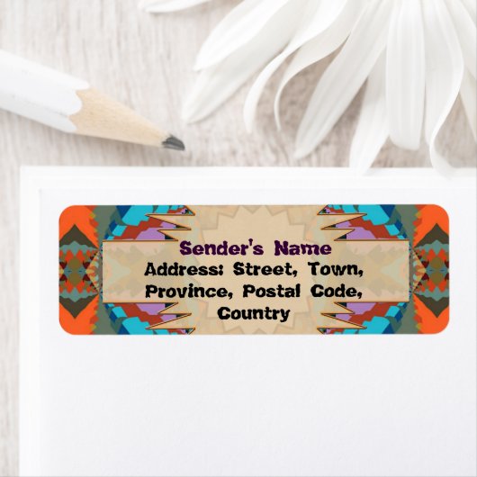 Farbiges geometrisches Muster des südlichen Wester (Insitu)