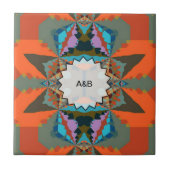 Farbiges geometrisches Muster des südlichen Wester Fliese (Vorderseite)