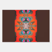 Farbiges geometrisches Muster des südlichen Wester Geschenkpapier Set (Vorderseite 3)