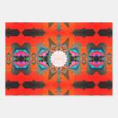 Farbiges geometrisches Muster des südlichen Wester Geschenkpapier Set (Vorderseite)