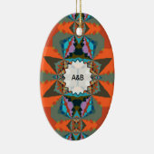 Farbiges geometrisches Muster des südlichen Wester Keramik Ornament (Rechts)