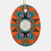 Farbiges geometrisches Muster des südlichen Wester Keramik Ornament (Hinten)