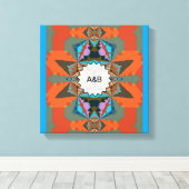 Farbiges geometrisches Muster des südlichen Wester Leinwanddruck (Insitu (Holzboden))