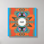 Farbiges geometrisches Muster des südlichen Wester Leinwanddruck (Vorderseite)