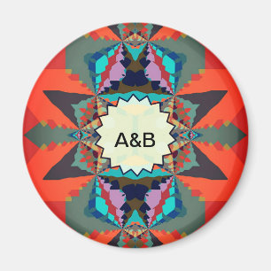 Farbiges geometrisches Muster des südlichen Wester Magnet