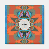 Farbiges geometrisches Muster des südlichen Wester Magnet (Vorne)